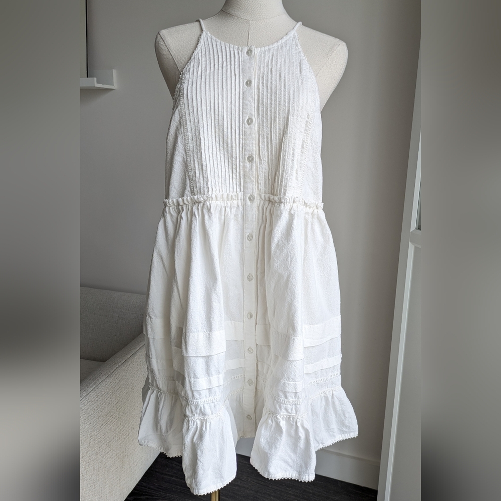 Free People Desert Days Mini Dress White